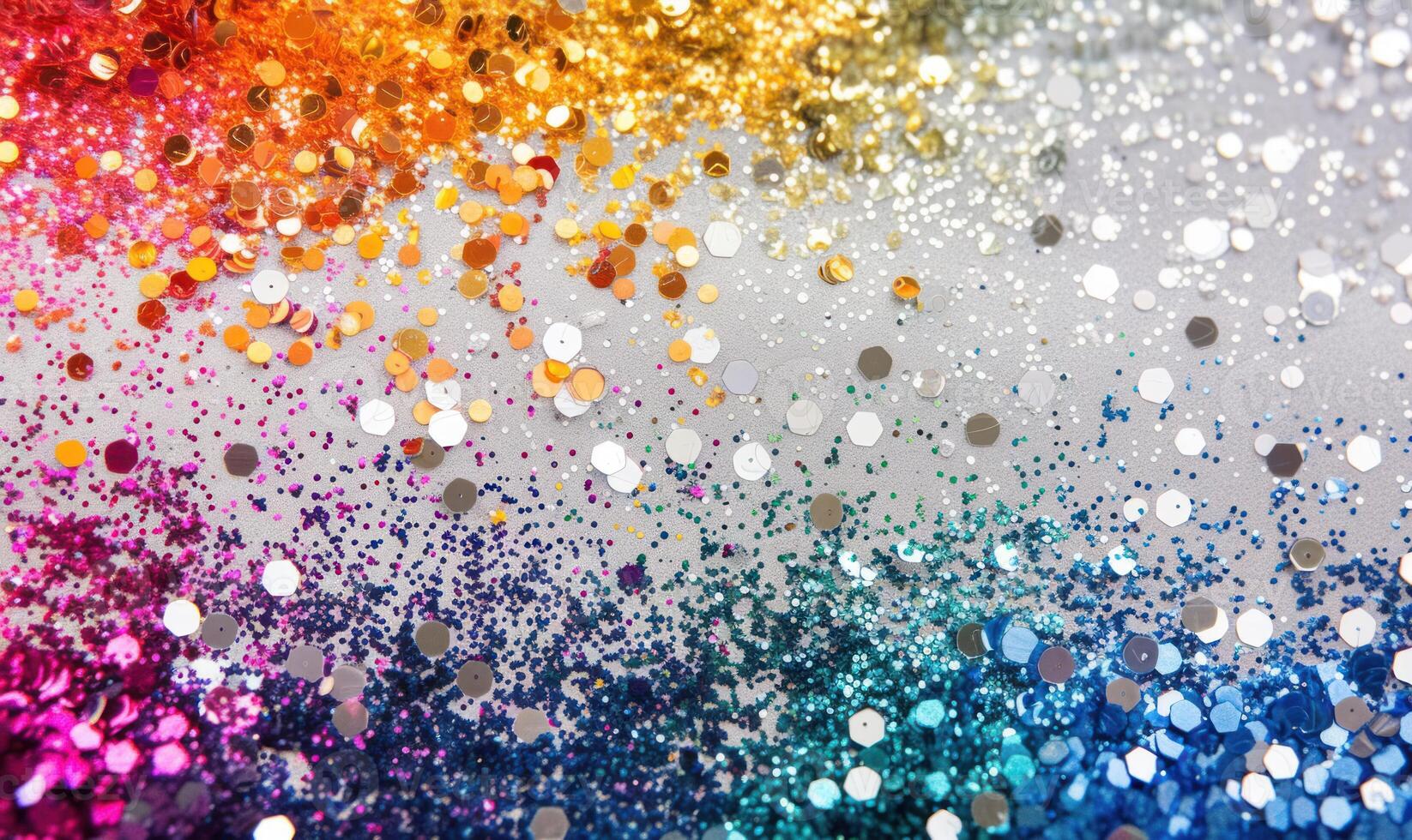 AI generated Colorful glitter background with bokeh defocused lights and shadow photo