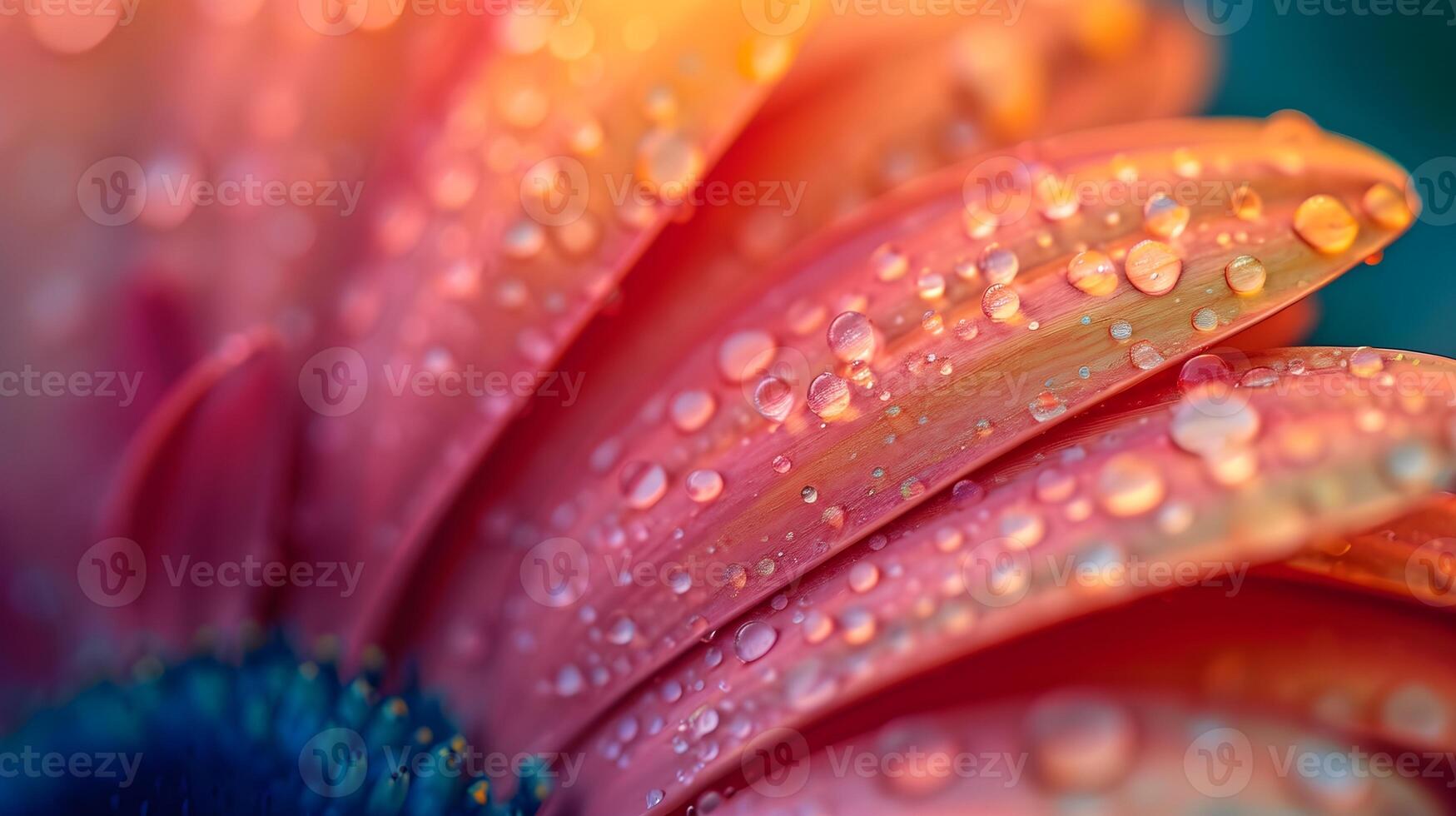 AI generated Close-up image capturing the vibrant colors and delicate details of flower petals in full bloom, background image, AI generated photo