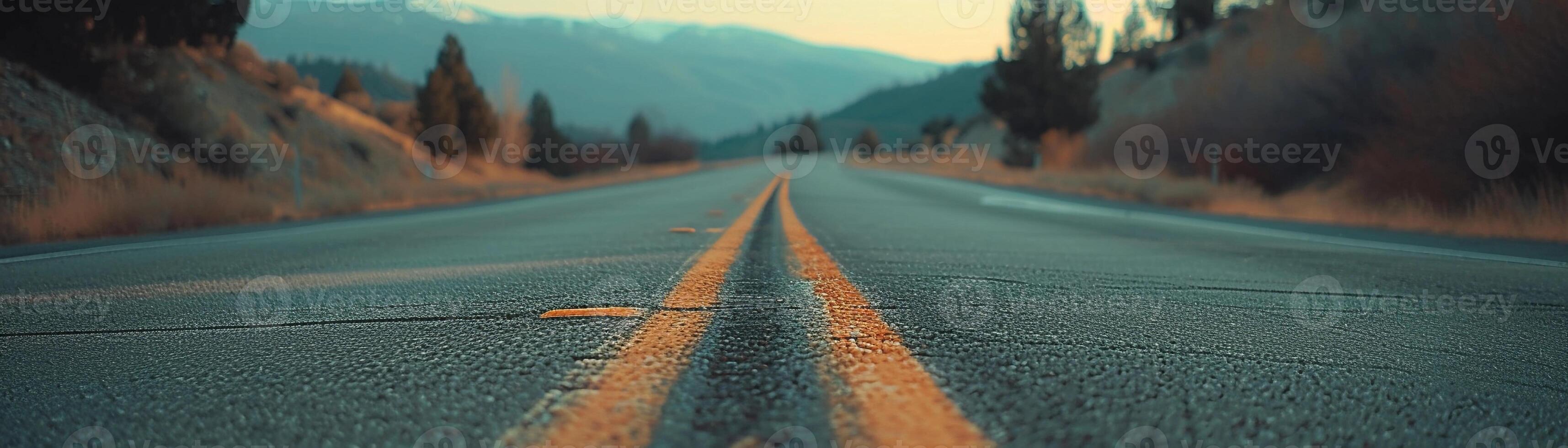 AI generated Road Trip Vibes, background image generative AI photo