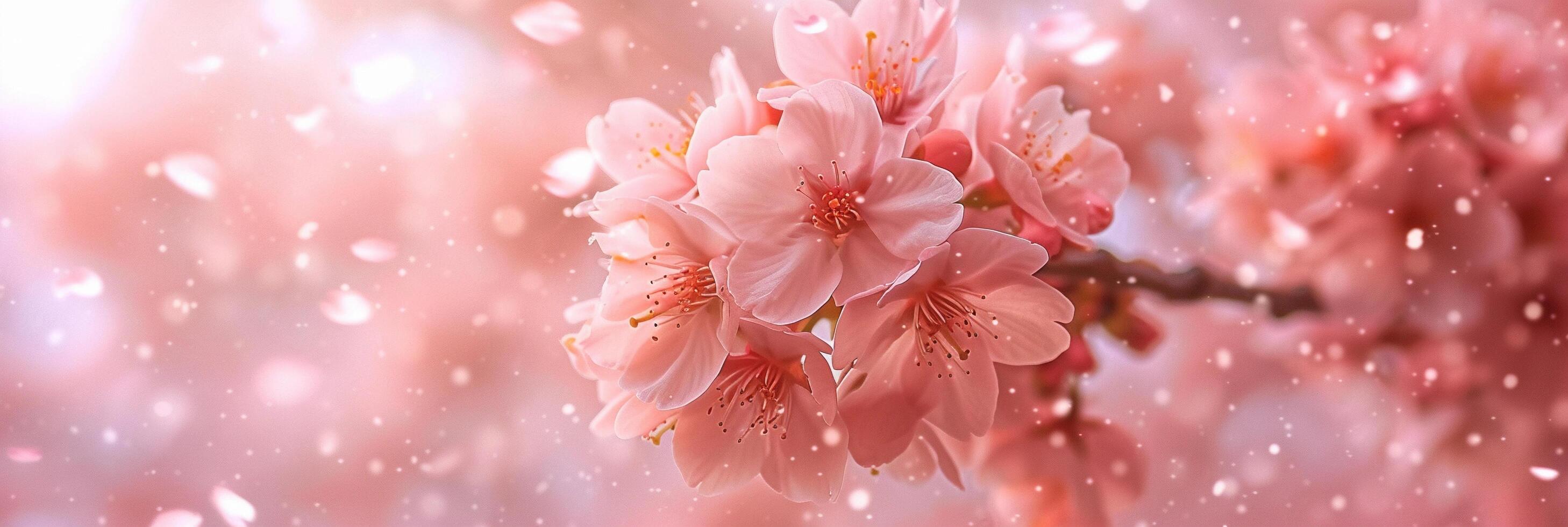 AI generated Cherry Blossom Delight, background image, generative AI photo