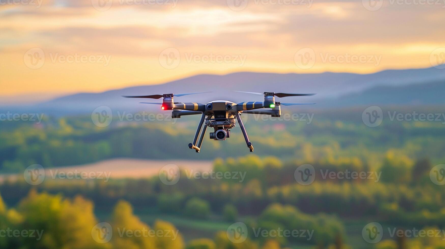 AI generated Showcase a drone capturing breathtaking aerial views, background image, generative AI photo