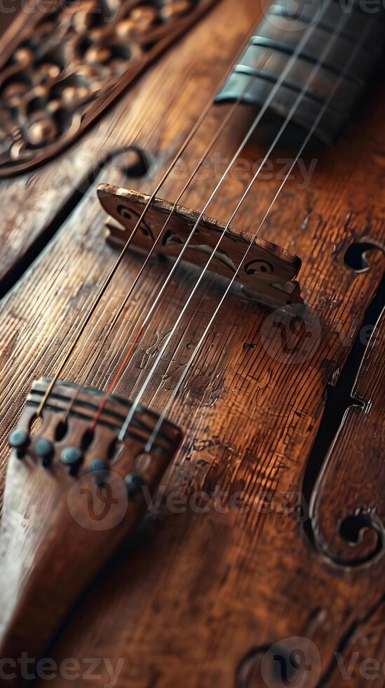 AI generated Intricate details and textures of a musical instrument, background image, AI generated photo