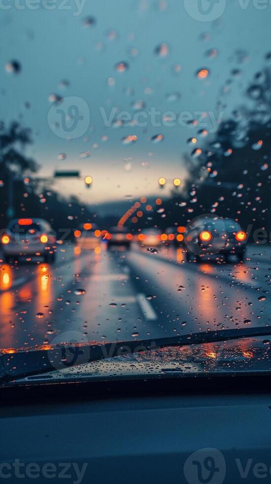 AI generated Road Trip Vibes, background image generative AI photo