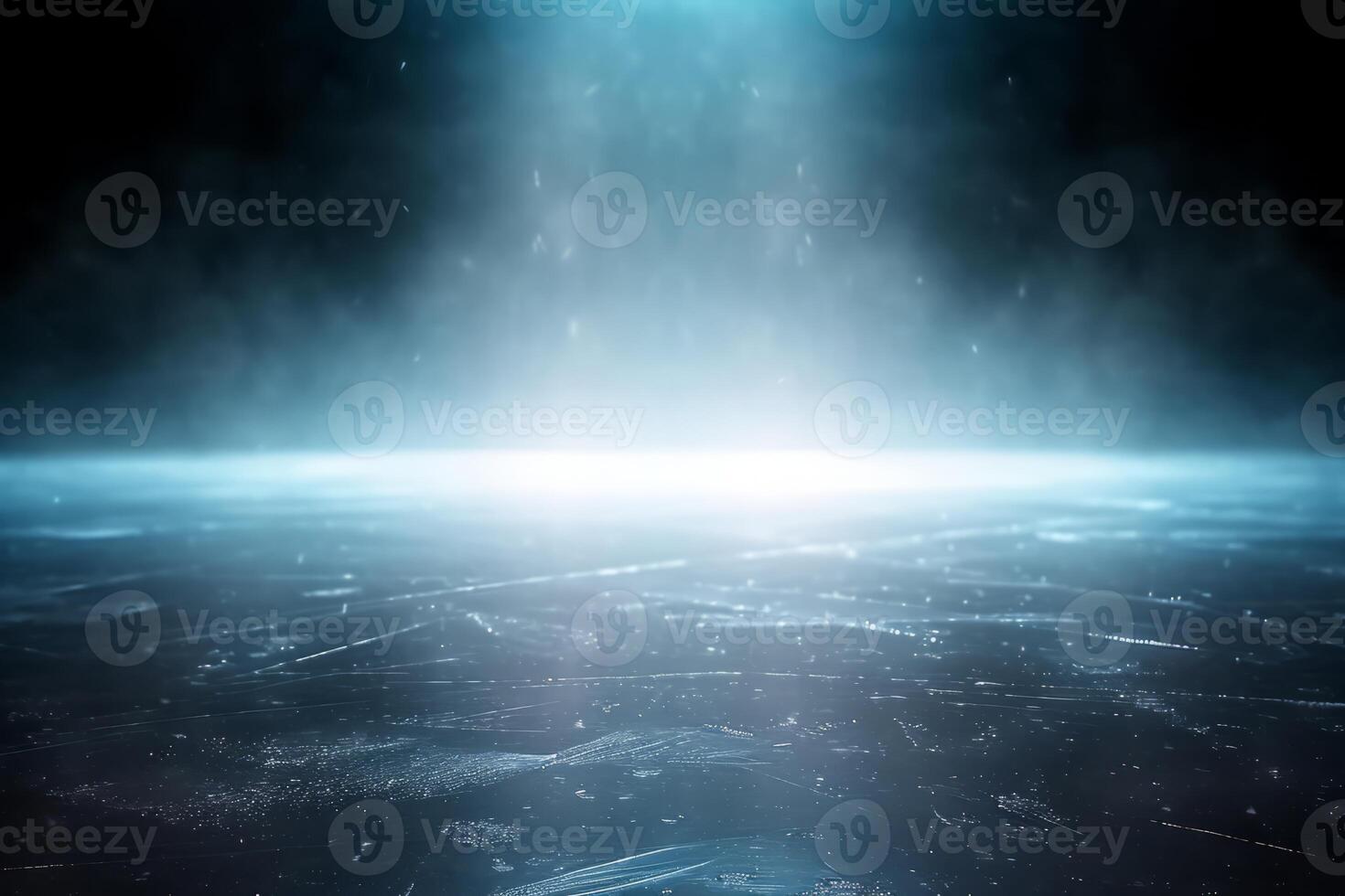 AI generated Frozen Brilliance, Captivating Ice Surface with a Spotlight From Above photo