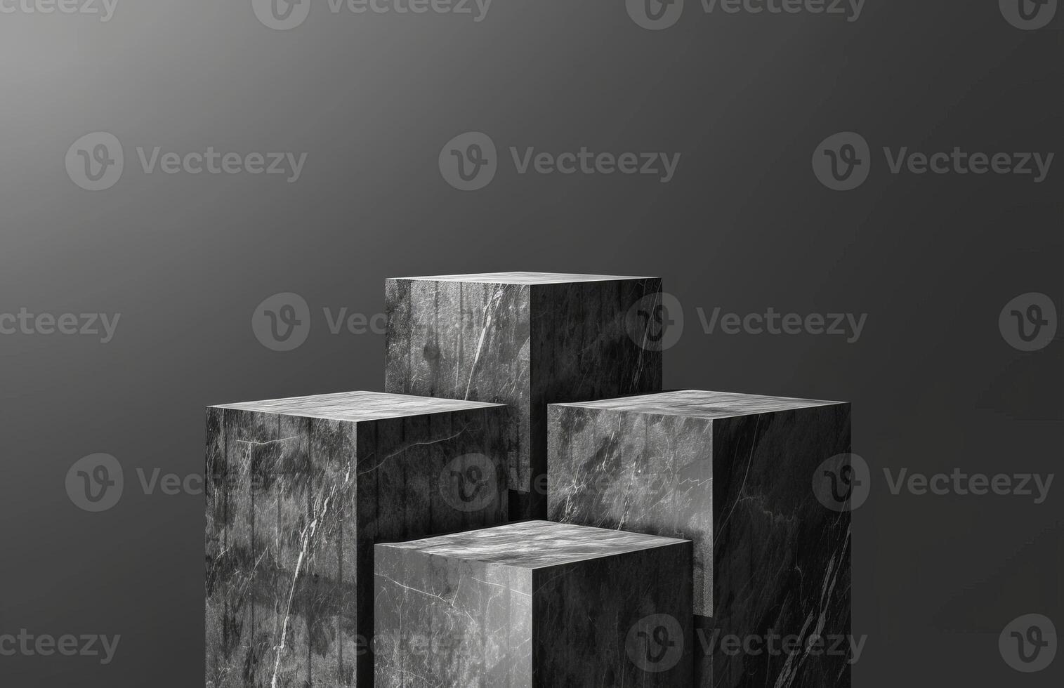 AI generated concrete podium product display, Platforms presentation mock up show cosmetic stage pedestal design photo