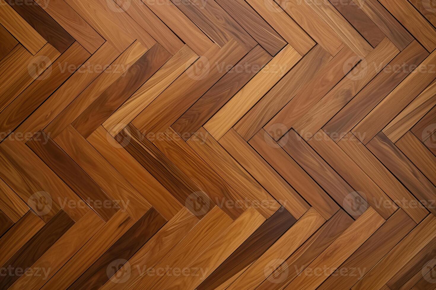 AI generated Natural Elegance, Top View of Parquet Floor Bathed in Soft Daylight, Showcasing a Rich Wooden Pattern with Oak Texture photo