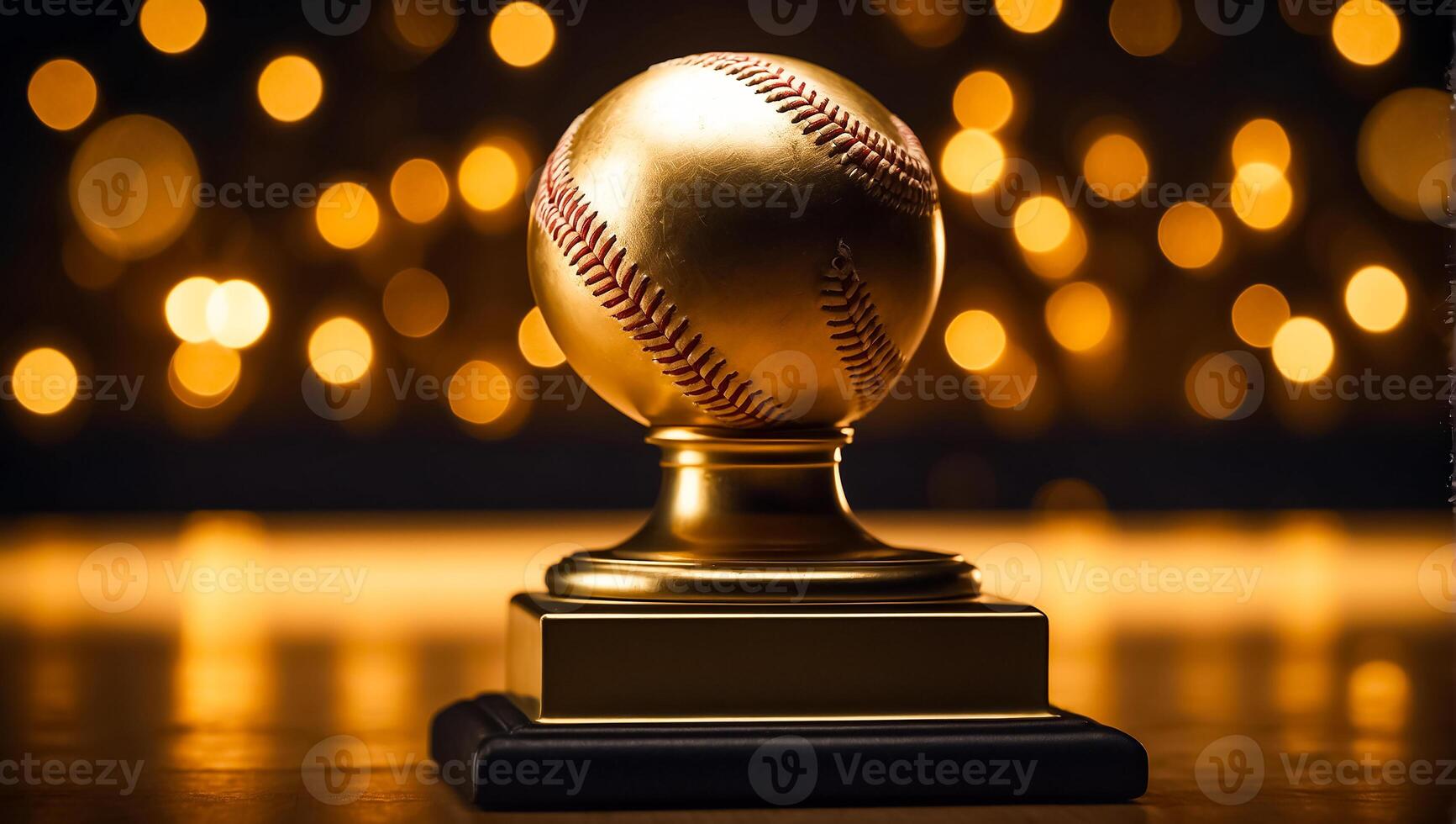 AI generated Baseball winner cup beautiful background photo