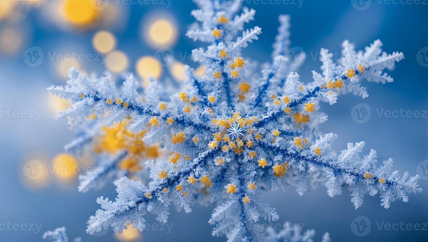 AI generated Beautiful, snowflake, close-up, photo