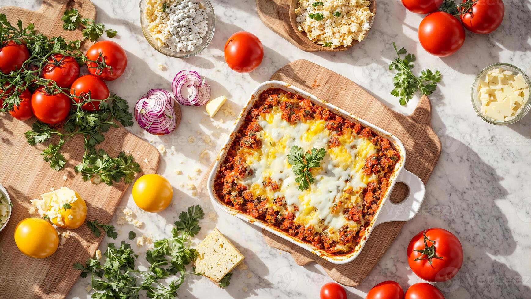 Appetizing, lasagna, cuisine photo