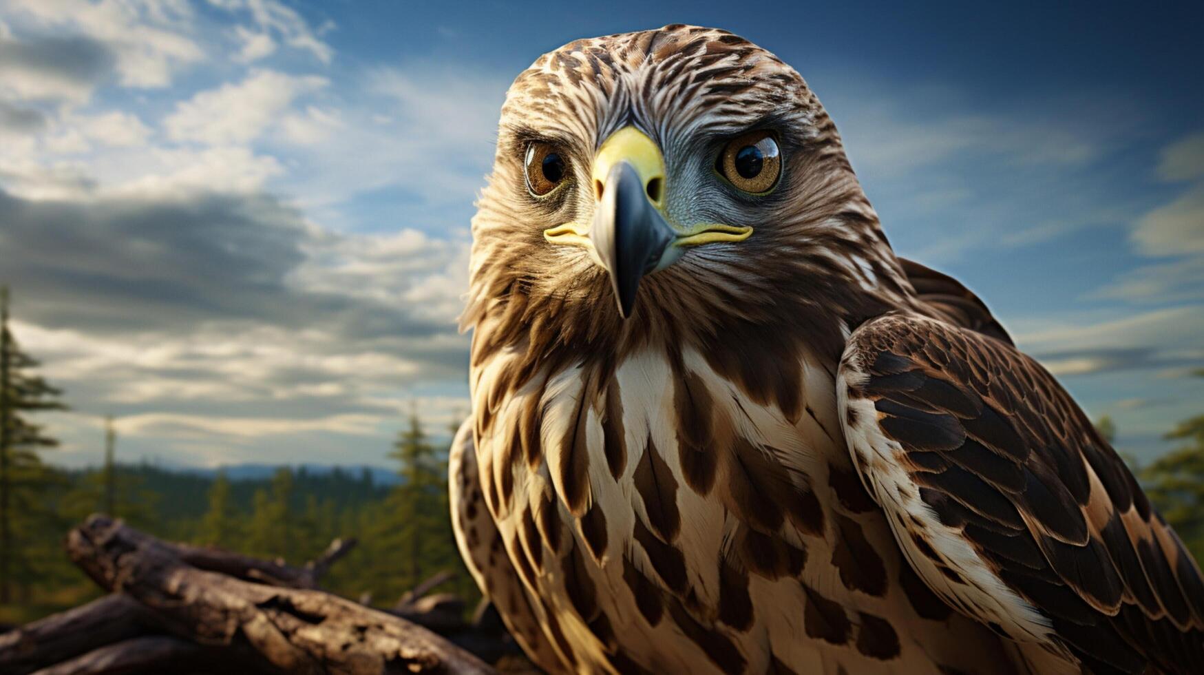 AI generated hawk high quality image photo