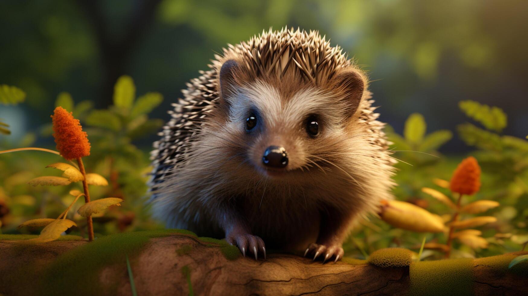 AI generated hedgehog high quality image photo