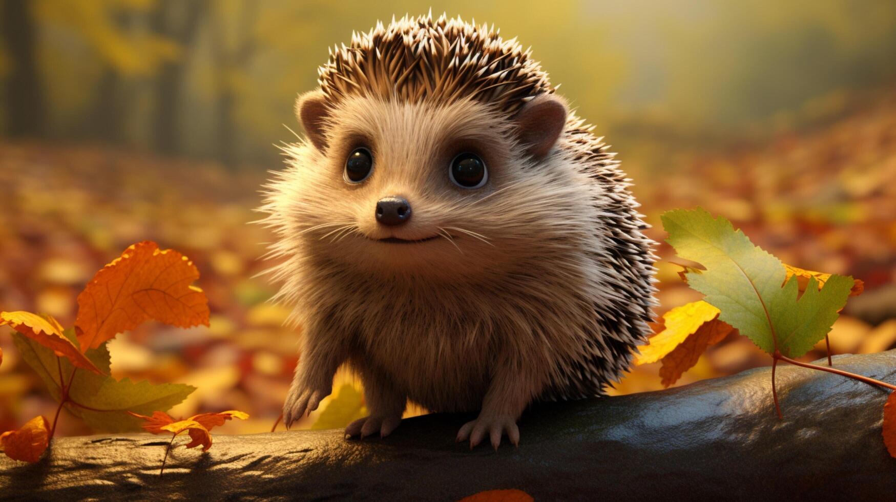 AI generated hedgehog high quality image photo