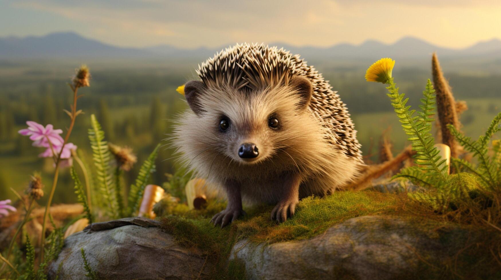 AI generated hedgehog high quality image photo