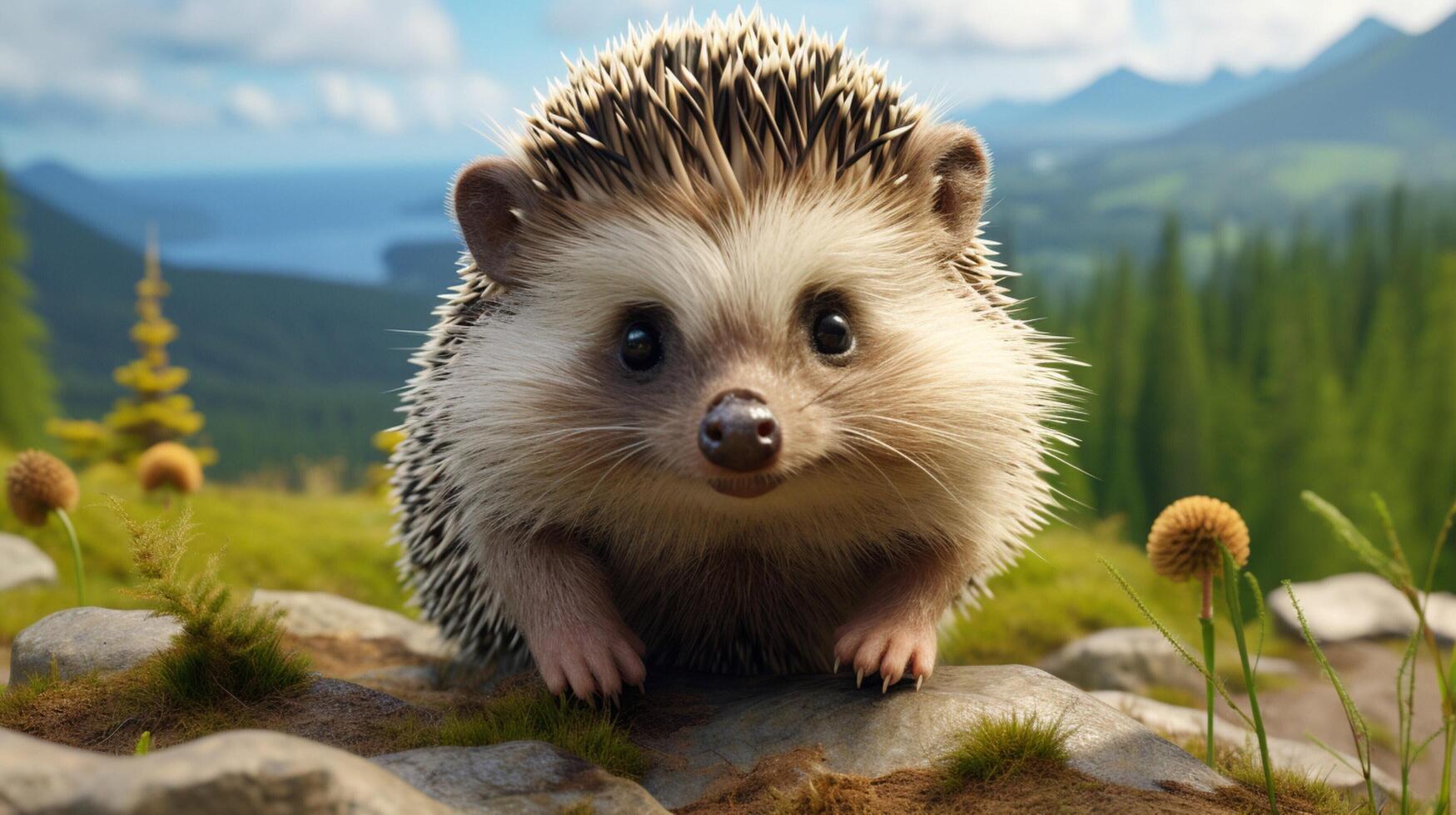 AI generated hedgehog high quality image photo