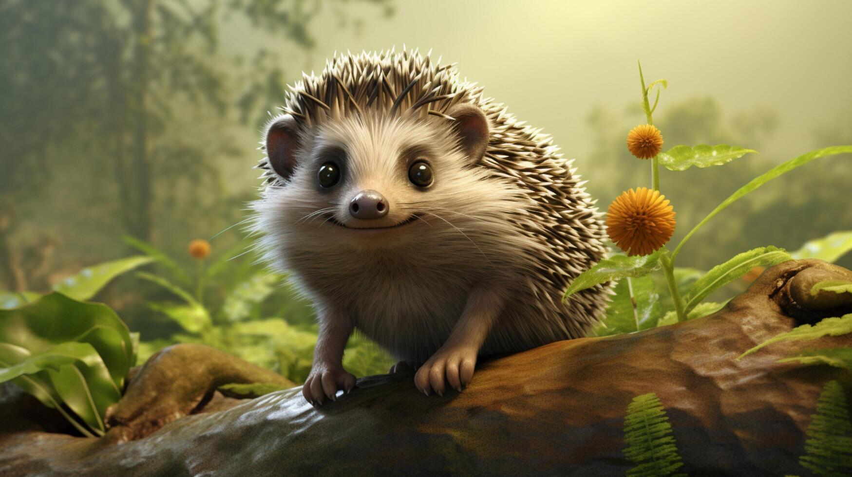 AI generated hedgehog high quality image photo