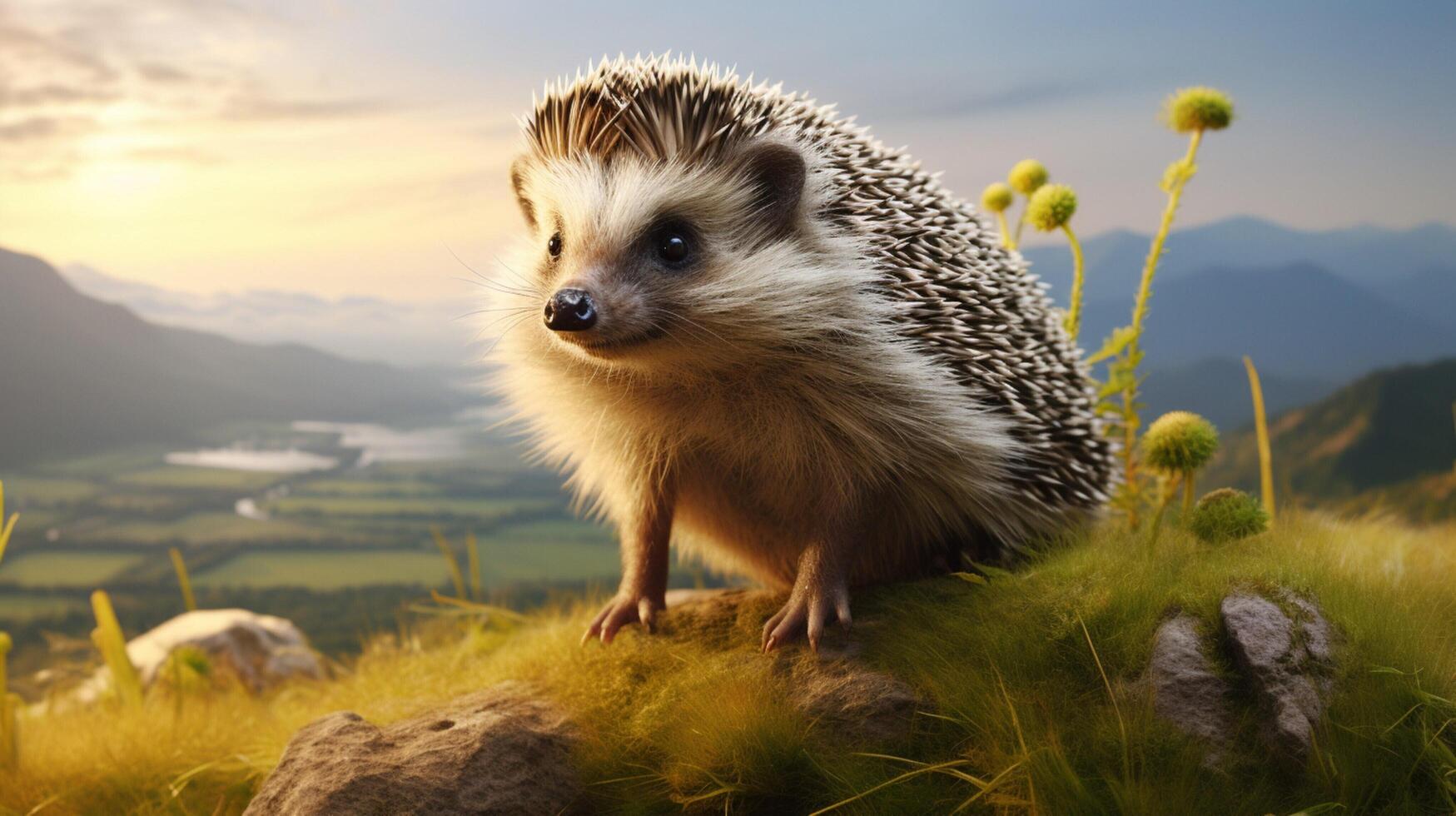 AI generated hedgehog high quality image photo