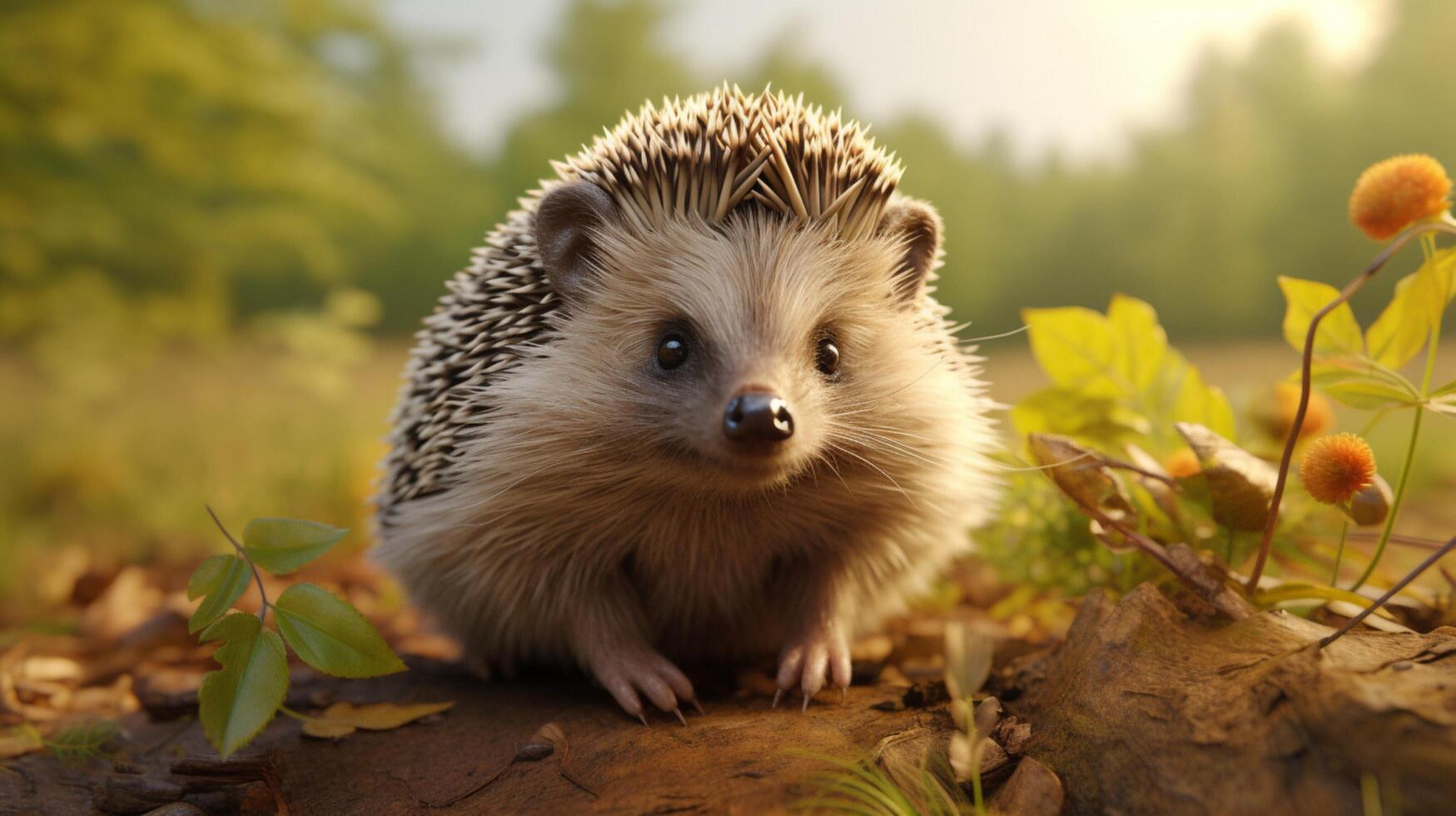 AI generated hedgehog high quality image photo