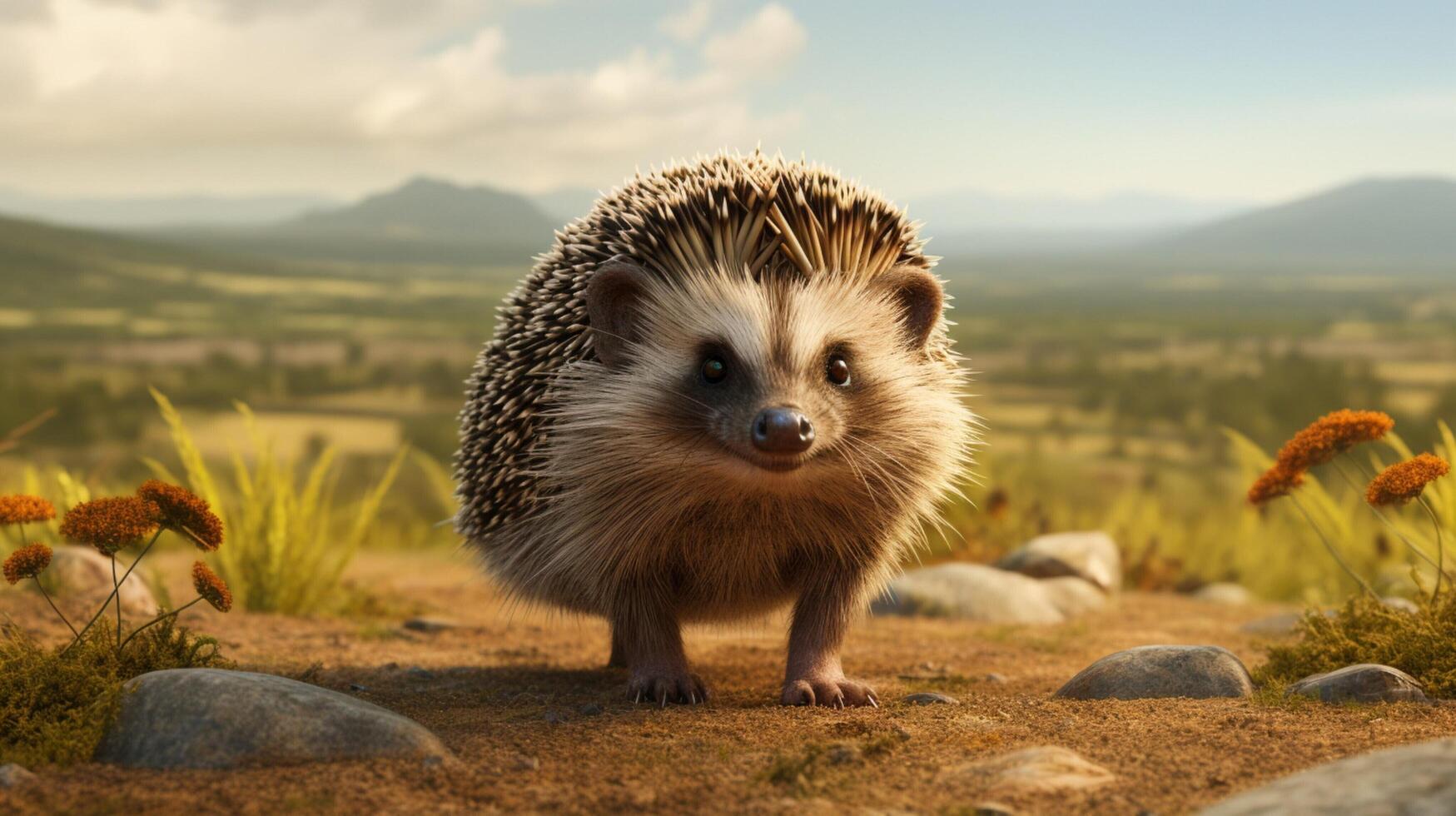 AI generated hedgehog high quality image photo