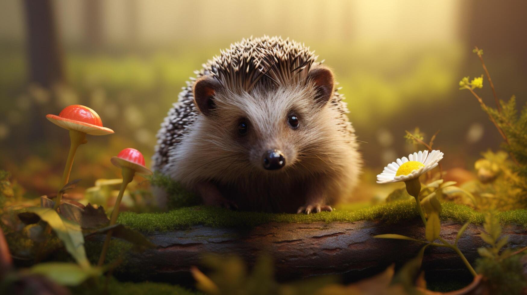 AI generated hedgehog high quality image photo