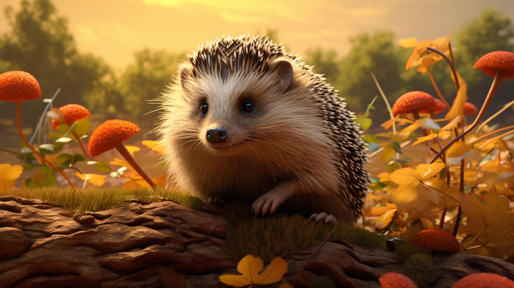 AI generated hedgehog high quality image photo