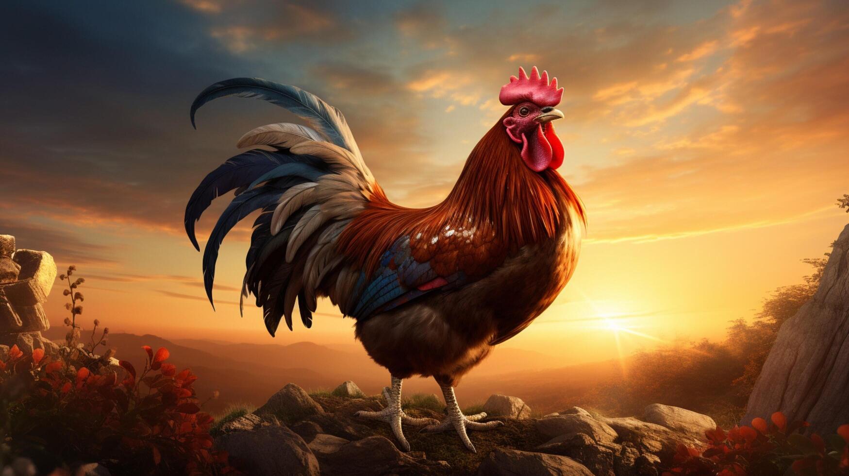 AI generated hen high quality image photo