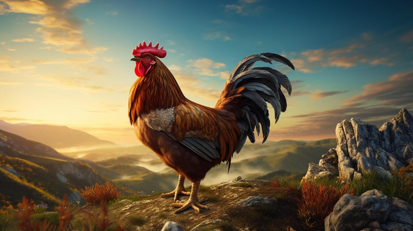 AI generated hen high quality image photo