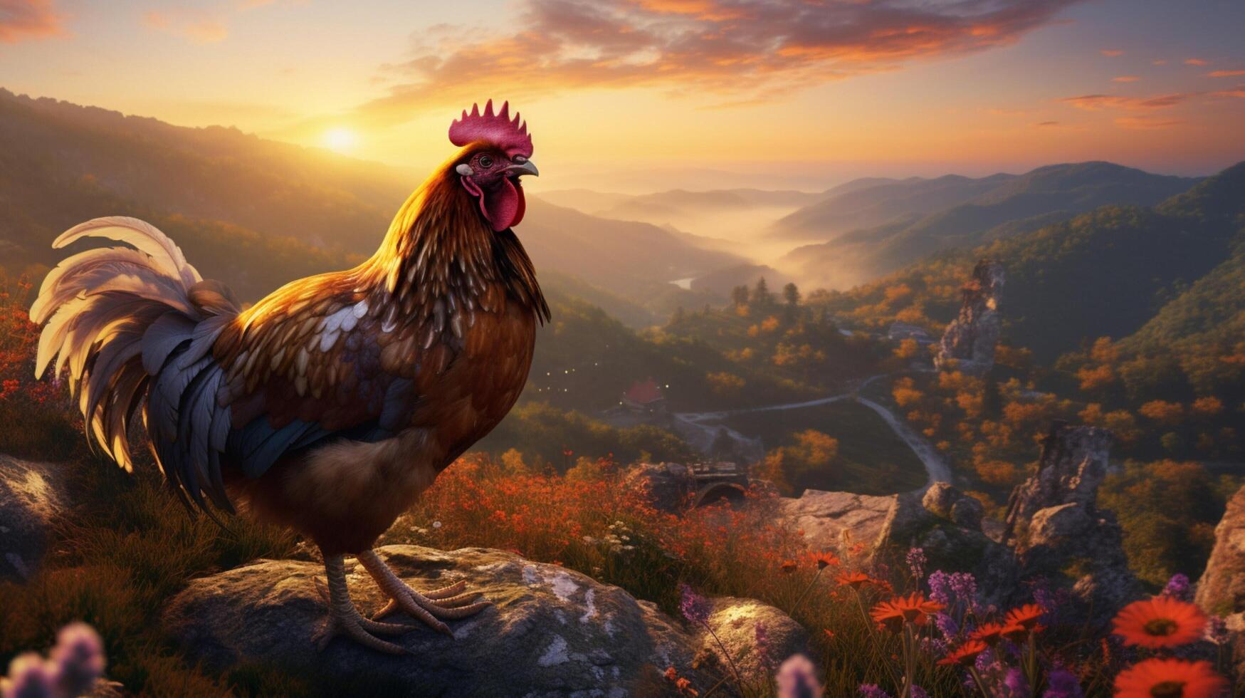 AI generated hen high quality image photo