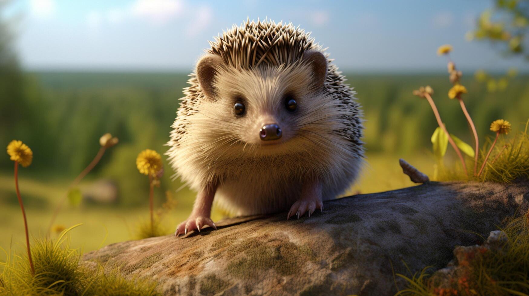 AI generated hedgehog high quality image photo