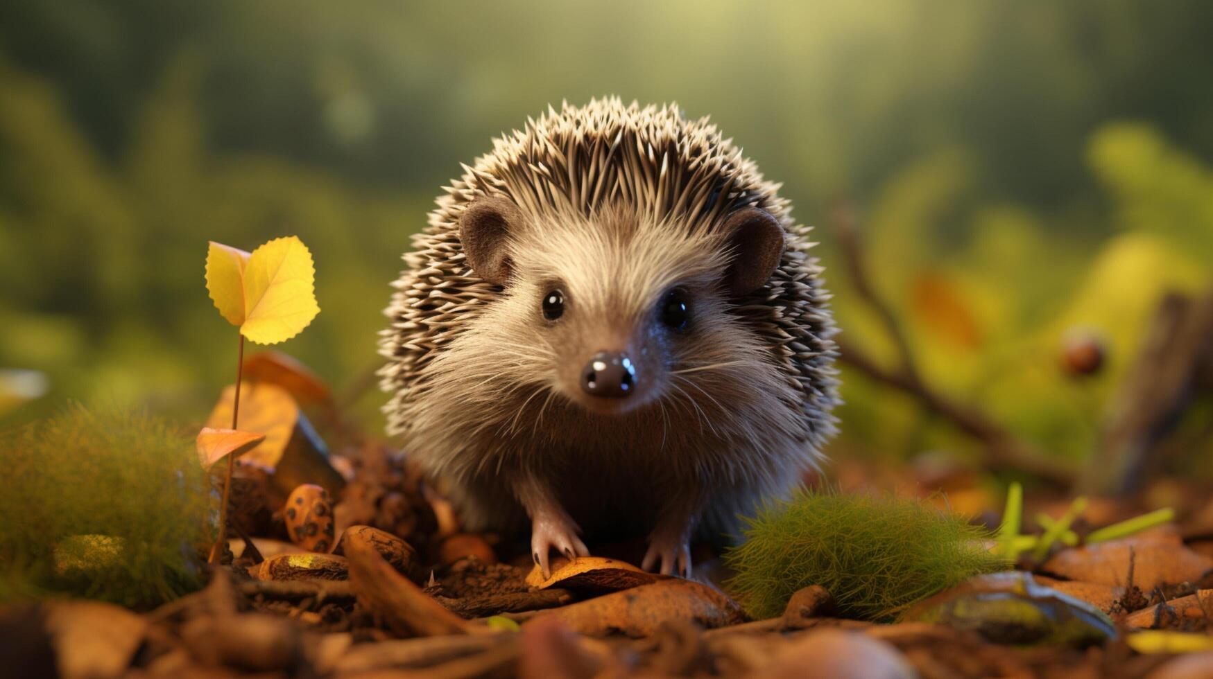 AI generated hedgehog high quality image photo