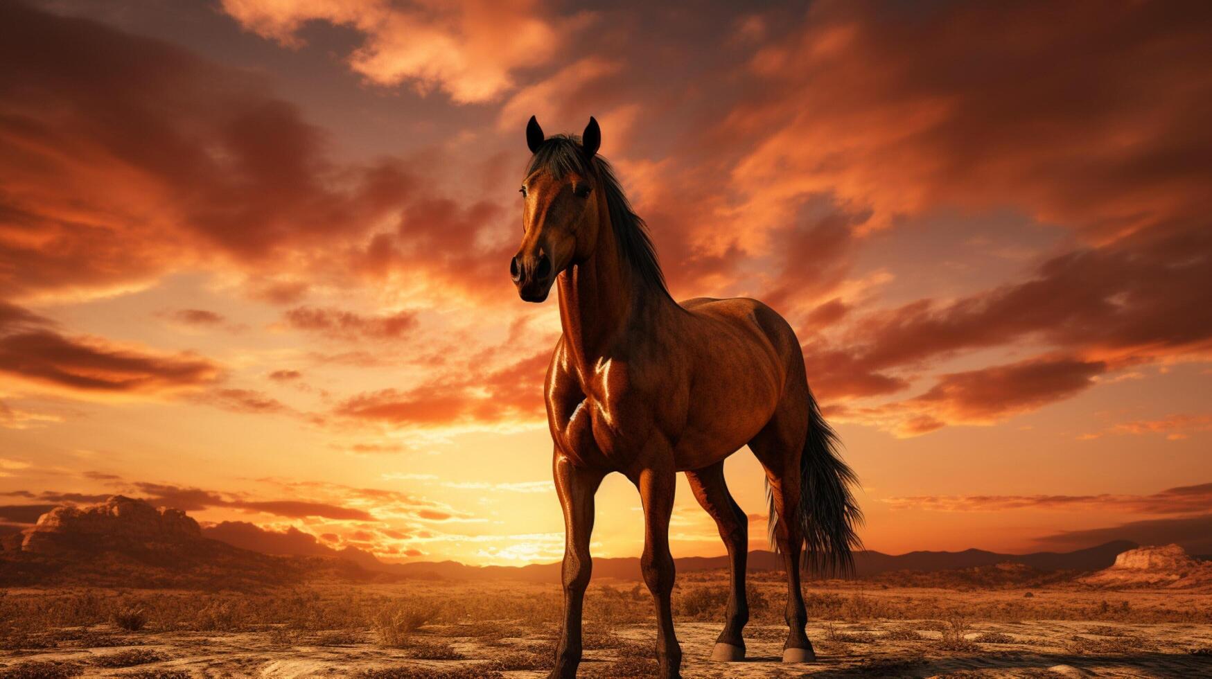 AI generated horse high quality image photo