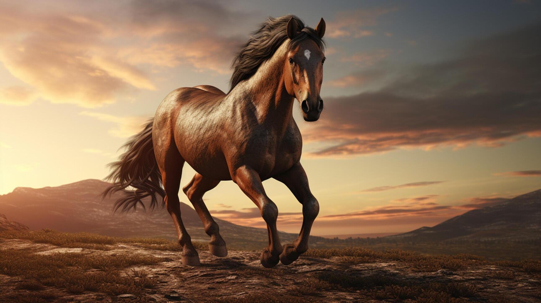 AI generated horse high quality image photo