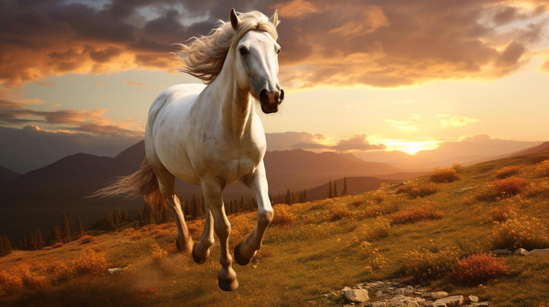 AI generated horse high quality image photo