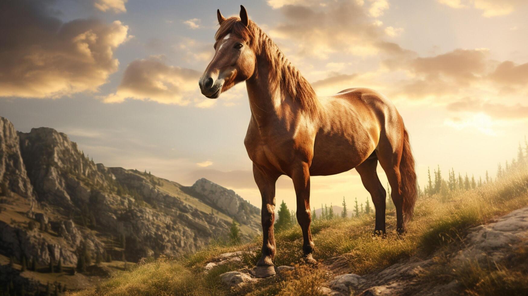 AI generated horse high quality image photo