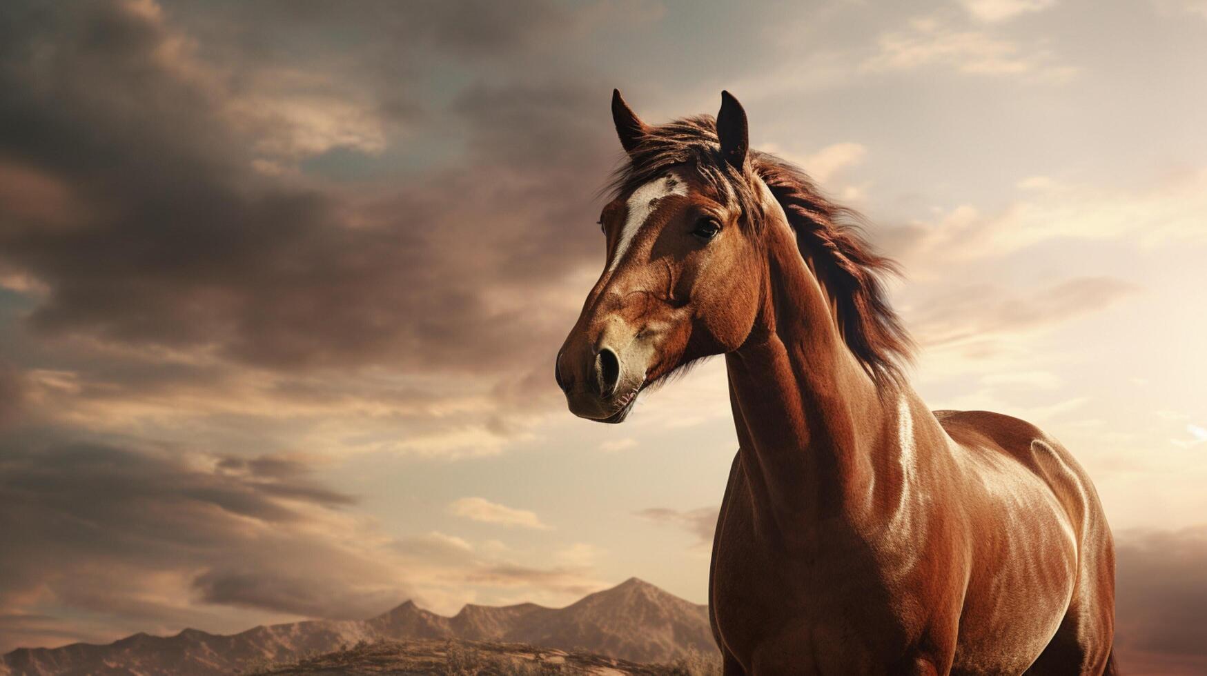 AI generated horse high quality image photo