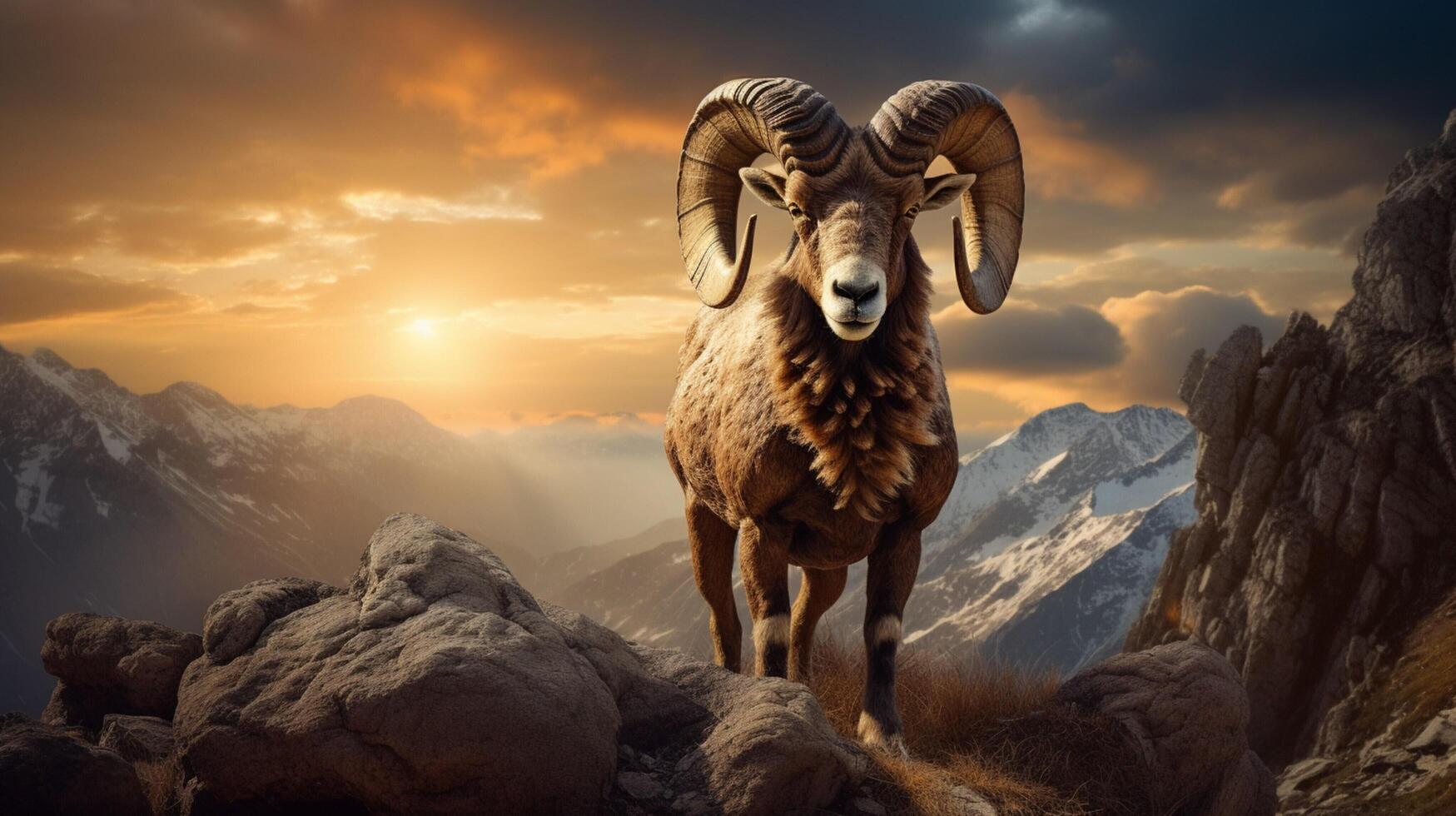 AI generated ibex high quality image photo