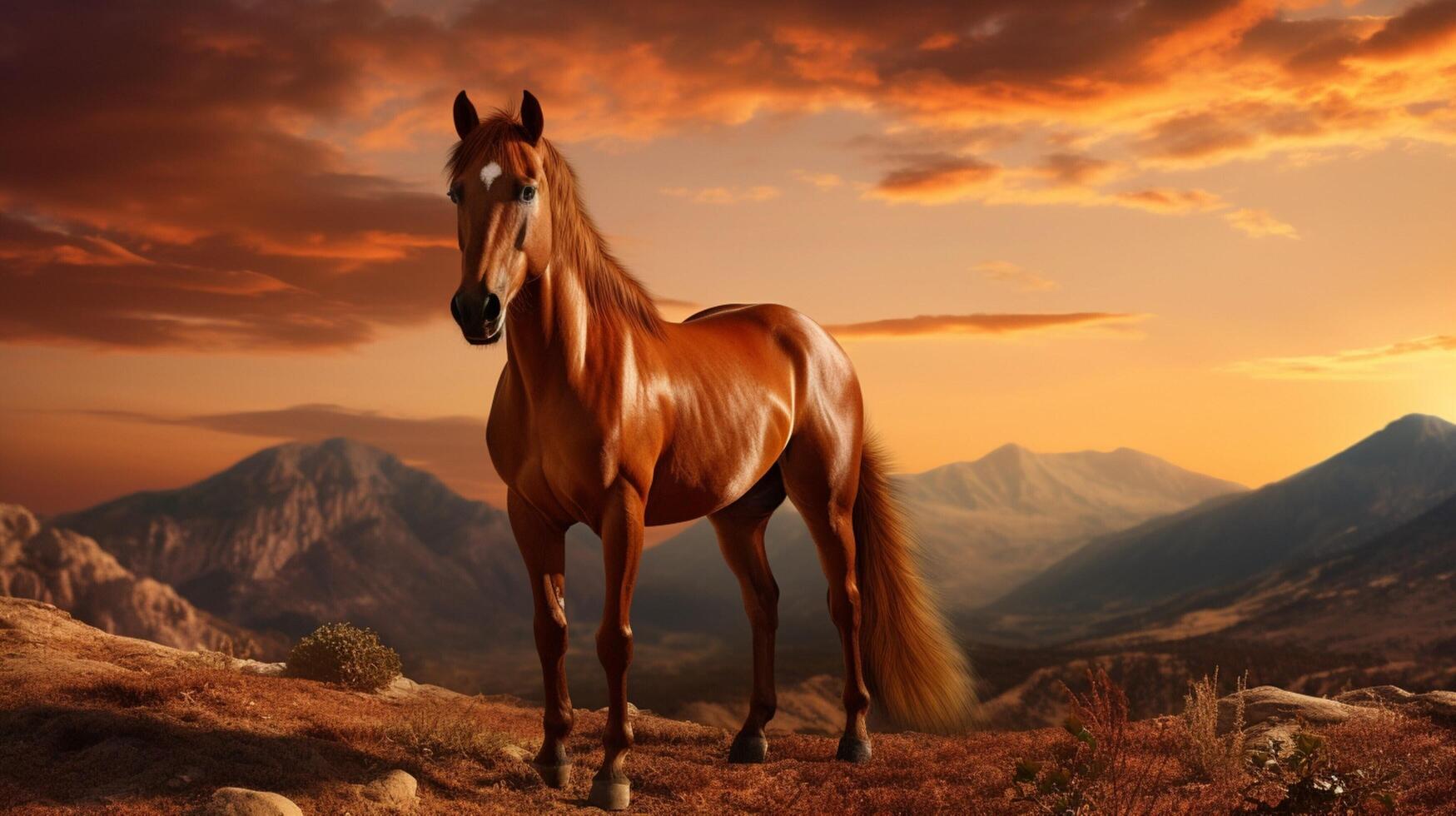 AI generated horse high quality image photo