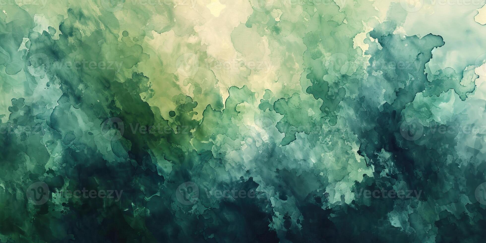 AI generated Abstract green watercolor background photo