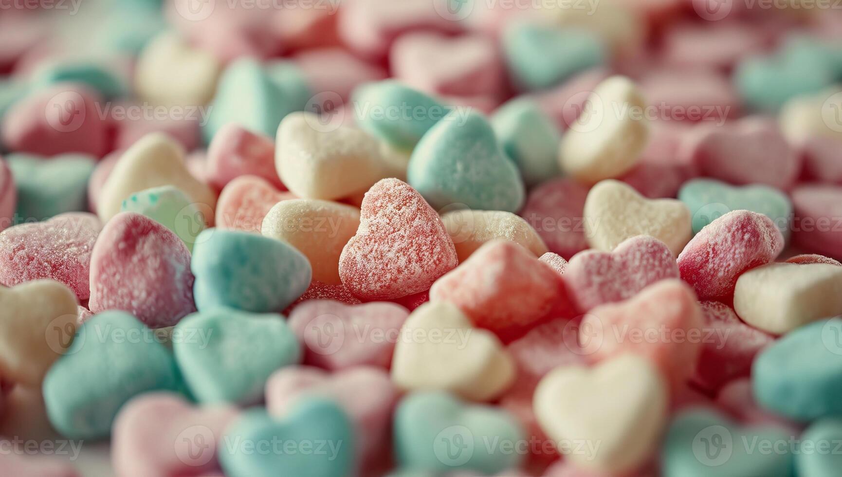 AI generated Colorful heart shaped sprinkles for Valentine's day. photo