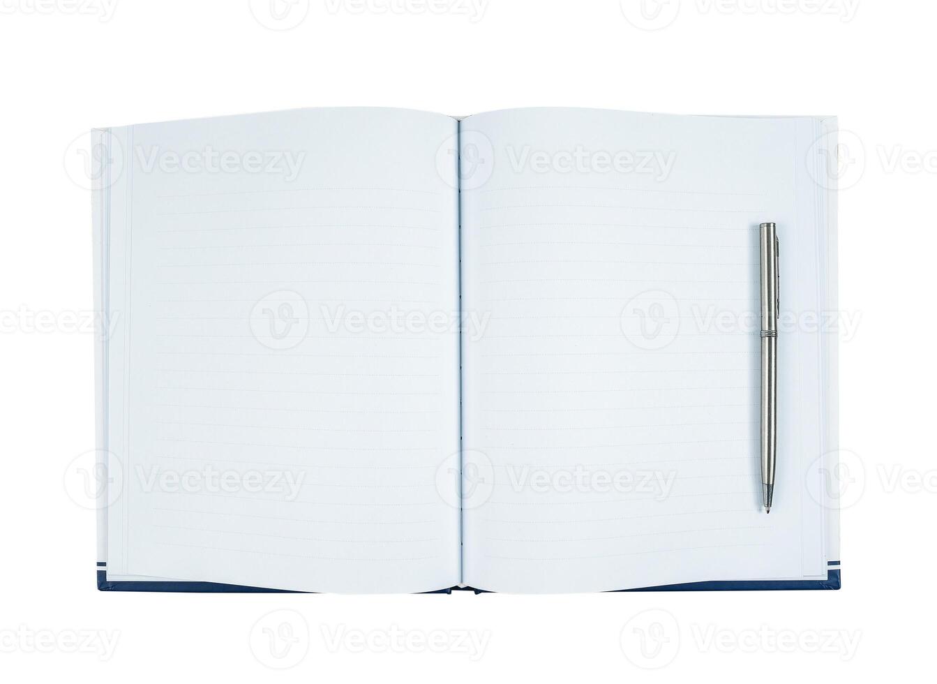 notepad on white with copy space photo