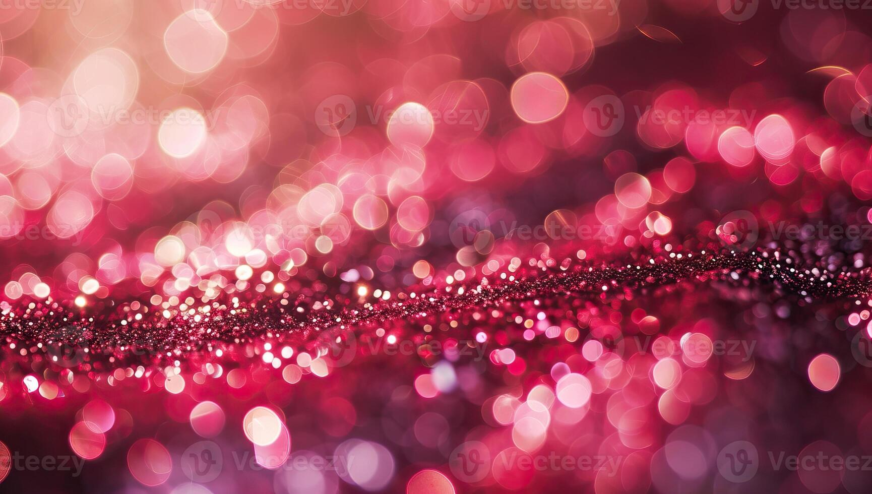 AI generated Glistening Red Bokeh Lights Abstract Background photo
