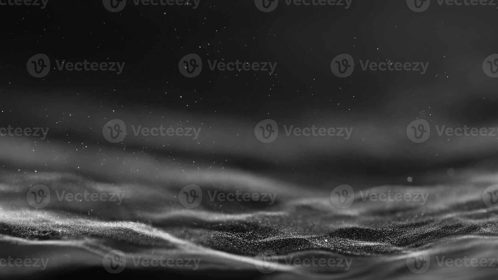 Dark light white black particle form abstract background with falling and flicker light beam ray particles. 3D Rendering. photo