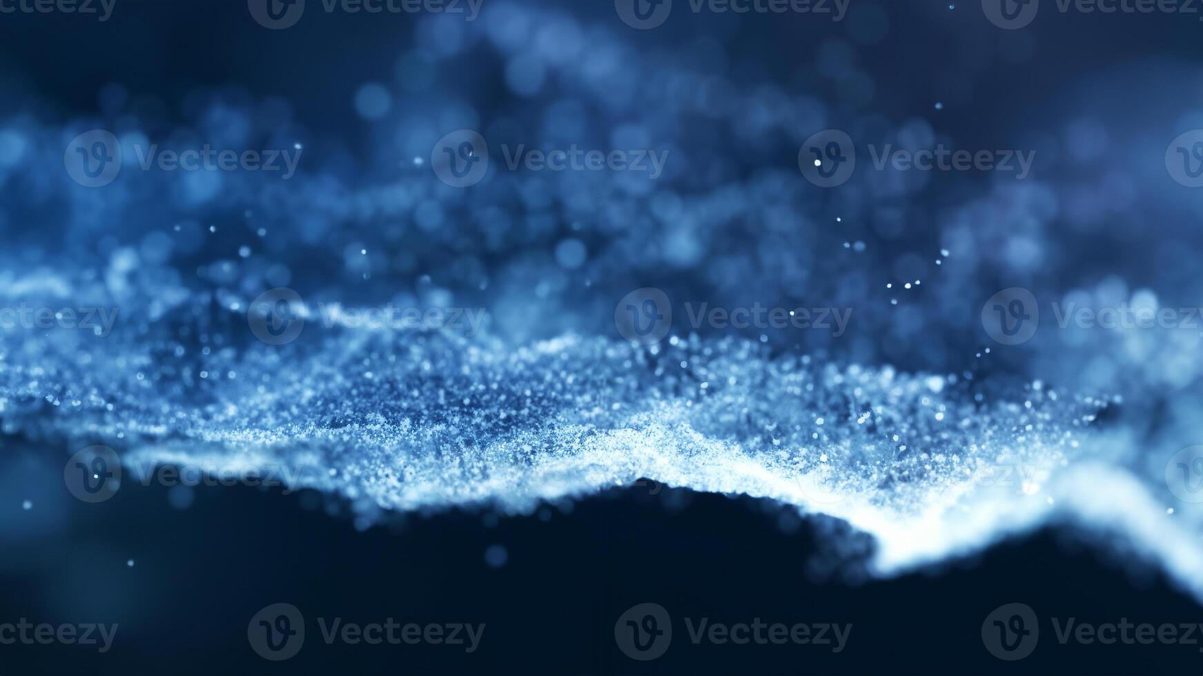 Dark green blue and glow particle circle abstract background with light ray effect. photo