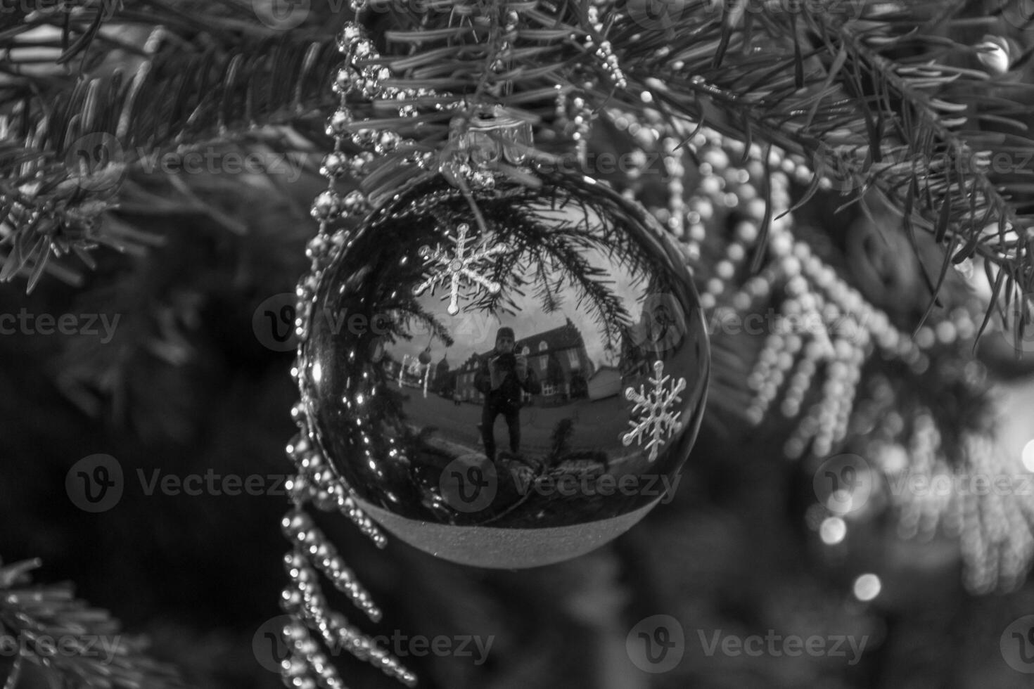 Navidad hora en el alemán ciudad de vreden foto