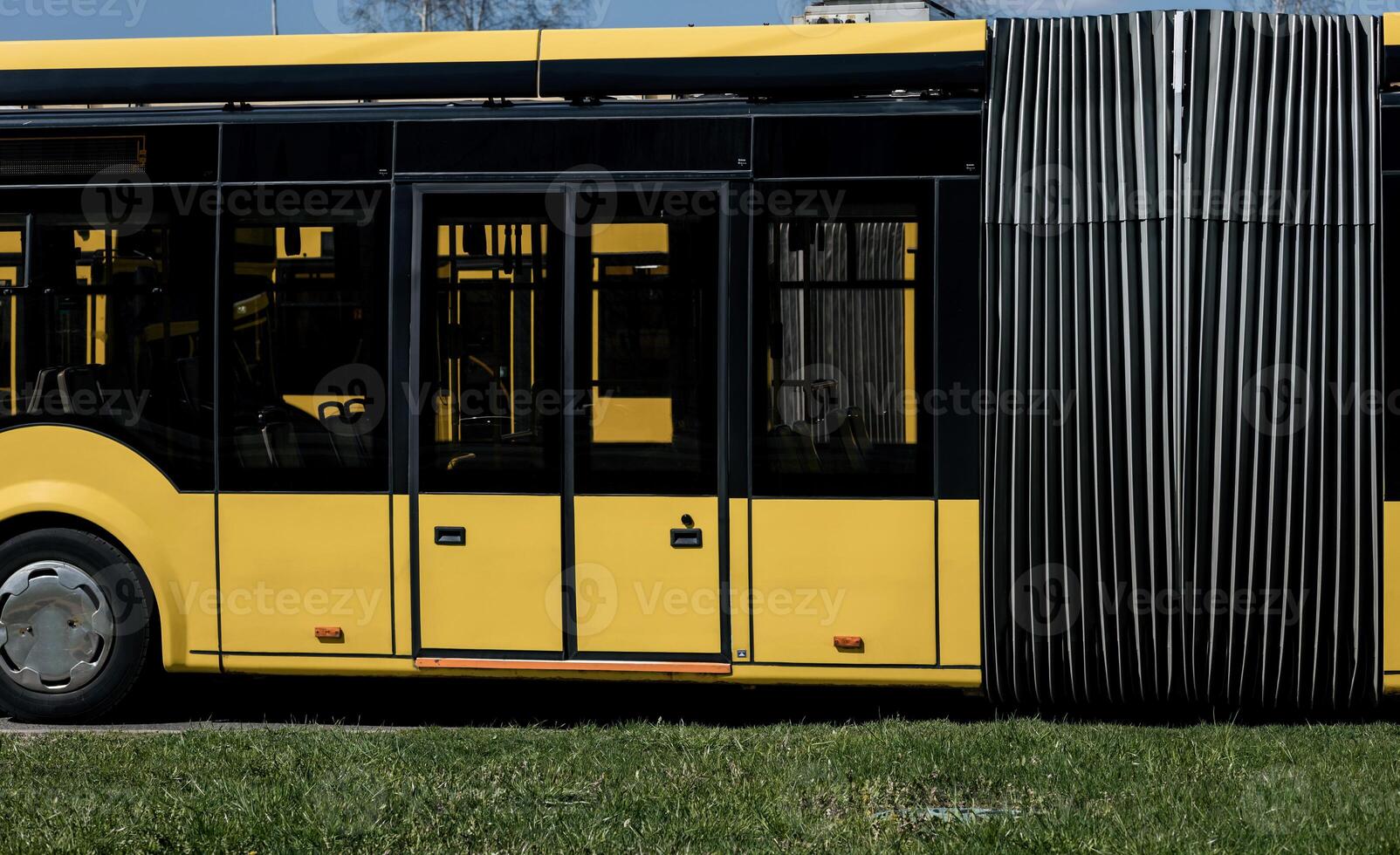 Yellow public bus photo