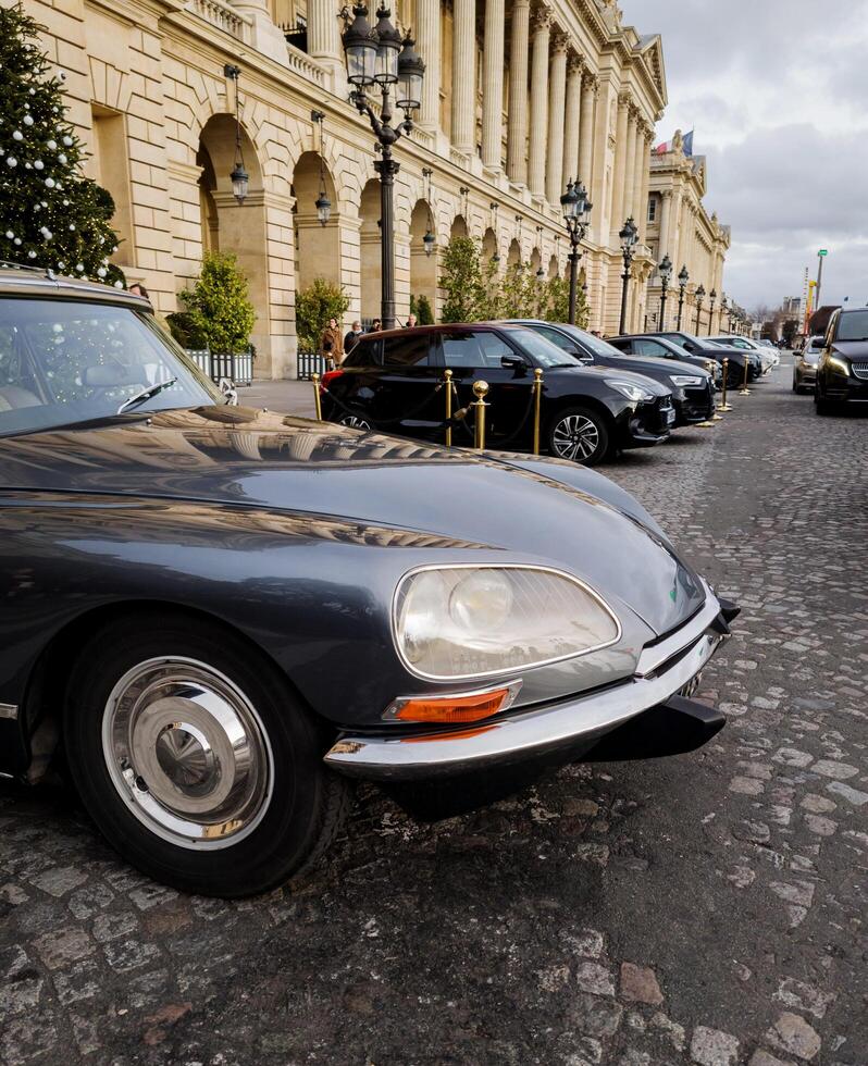 Germany, Erfurt, January 08, 2024 -  Citroen DS classic french car photo