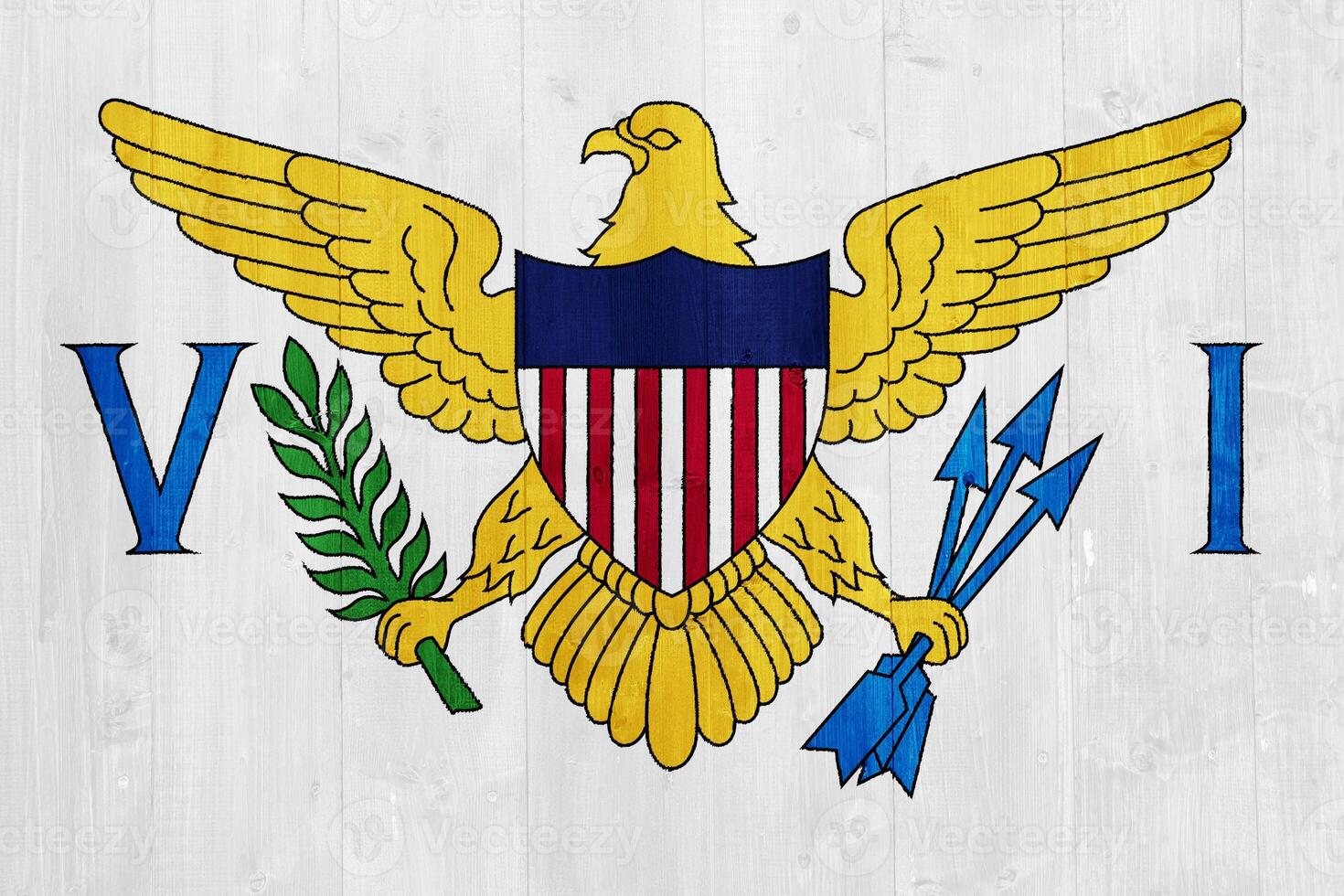 bandera de nosotros Virgen islas en un texturizado antecedentes. concepto collage. foto