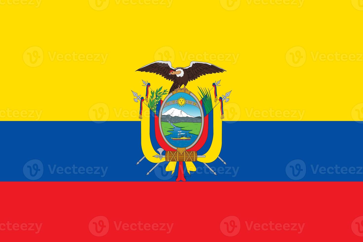 el oficial Actual bandera de república de Ecuador. estado bandera de Ecuador. ilustración. foto