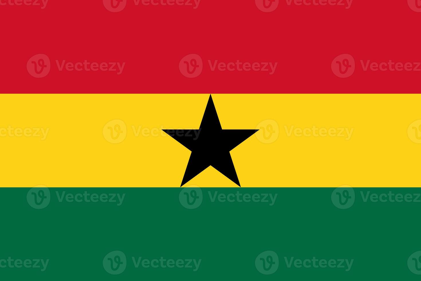 The official current flag of Republic of Ghana. State flag of Ghana. Illustration. photo