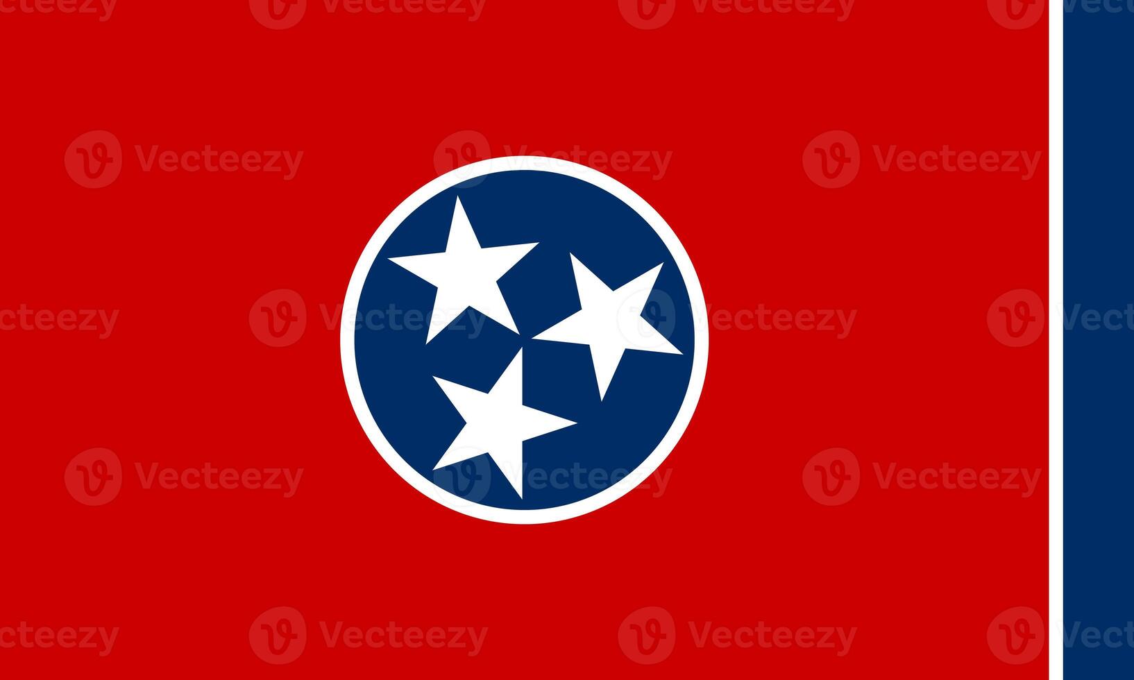 The official current flag of Tennessee USA state. State flag of Tennessee. Illustration. photo