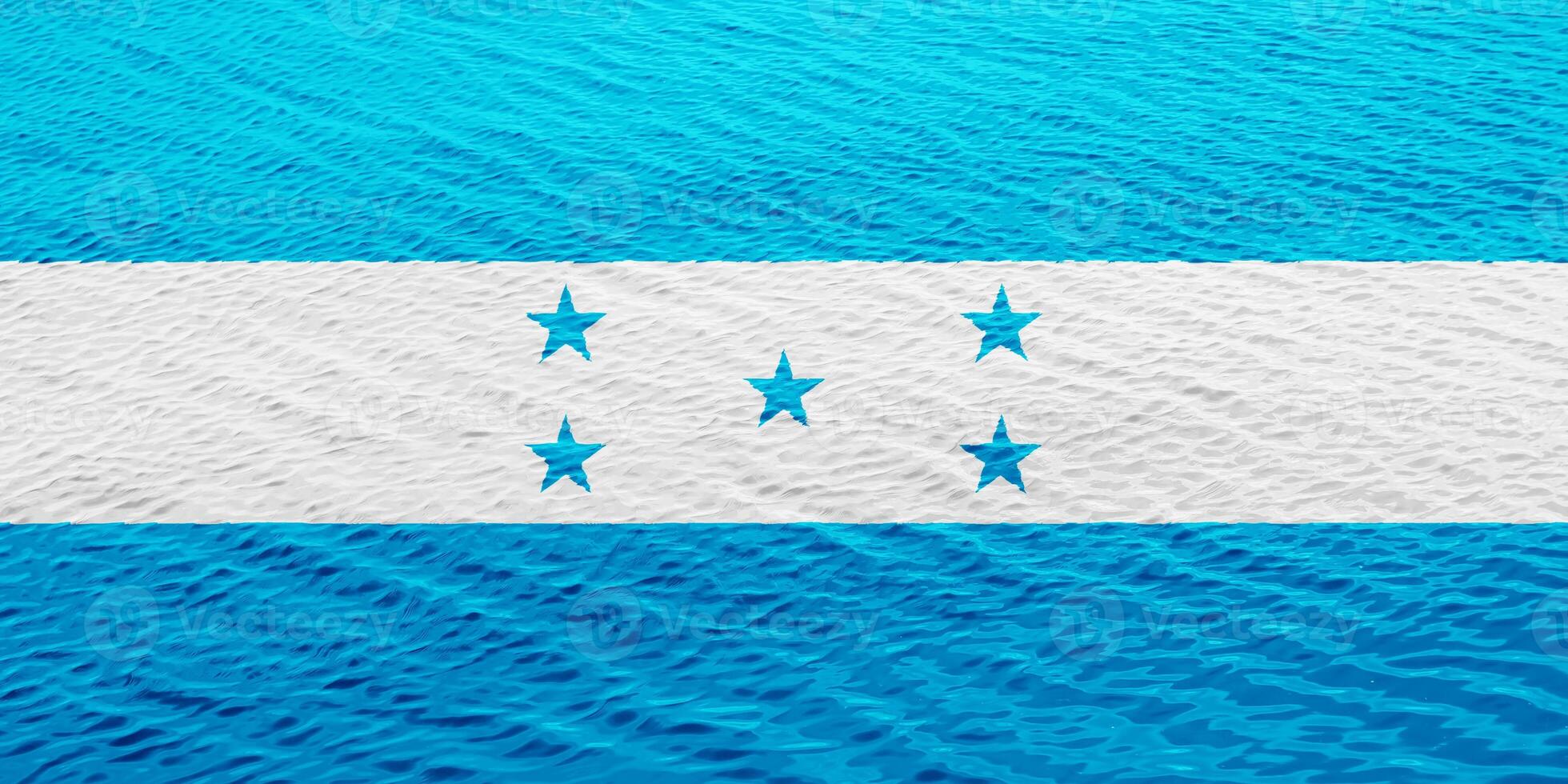 Flag of Republic of Honduras on a textured background. Concept collage. photo